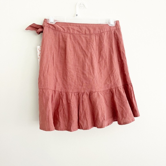 NWT Free People Ruffle My Feathers Mini Skirt in Rose - Picture 3 of 5